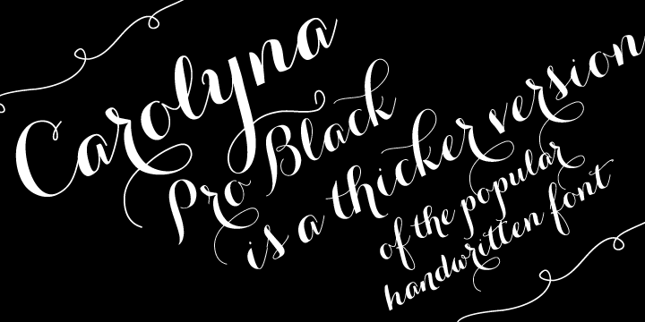 Carolyna Pro Black Font Poster 1