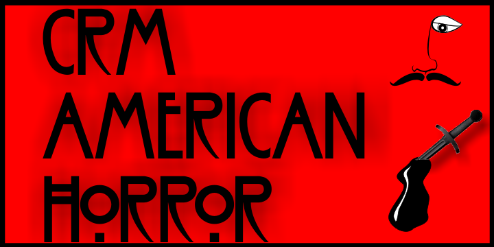 CRM American Horror Font Poster 1