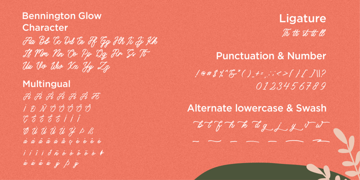 Bennington Glow Font Webfont Desktop Myfonts