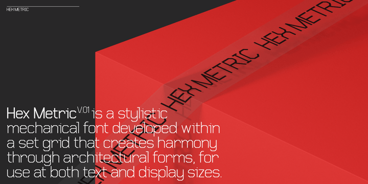 Hex Metric Font Poster 3