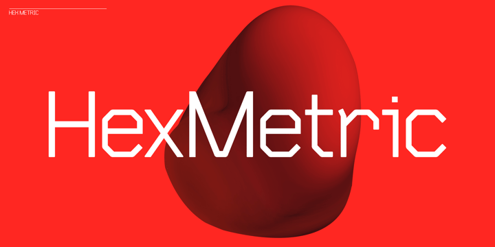 Hex Metric Font Poster 1