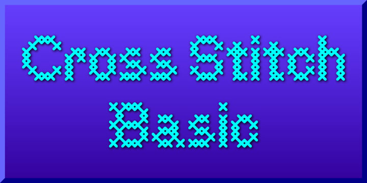 Cross Stitch Basic Font Poster 1