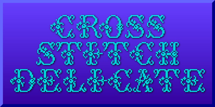 Cross Stitch Delicate Font Poster 1