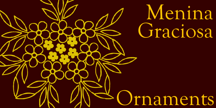 Menina Graciosa Ornaments Font Poster 4