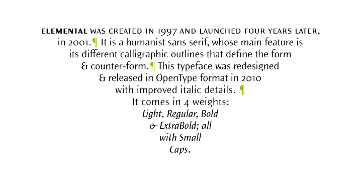 Elemental Sans Pro