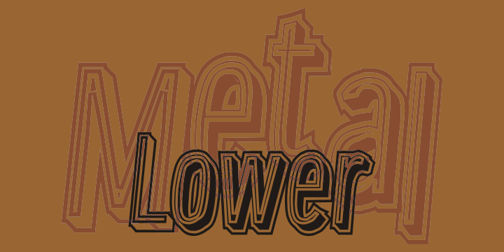 Lower Metal Shadow Font Poster 1