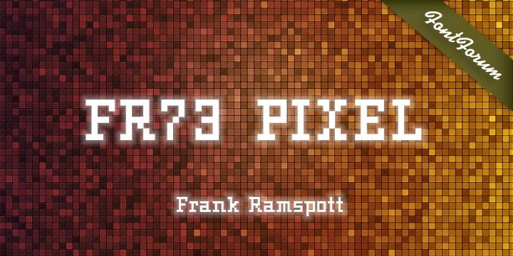 FR73 Pixel Font Poster 1