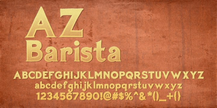 AZ Barista Font Poster 1