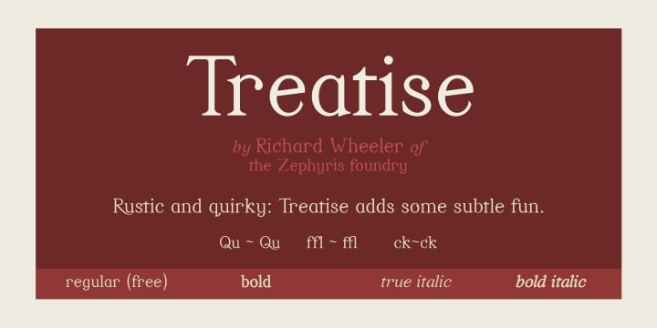 Treatise Font Poster 1