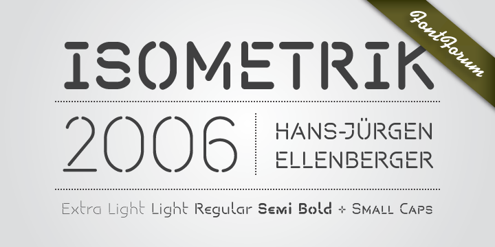 Isometrik Font Poster 1