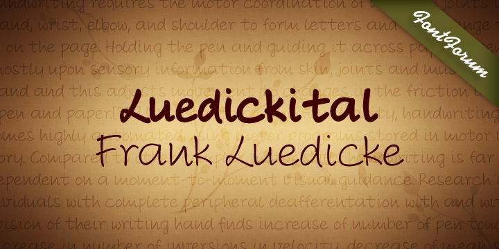Luedickital Font Poster 1