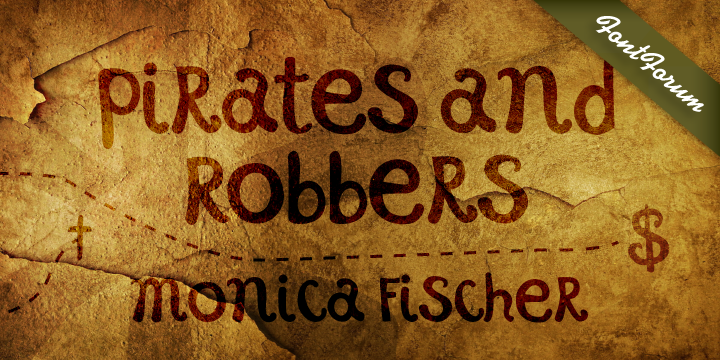 Pirates And Robbers Font Poster 1