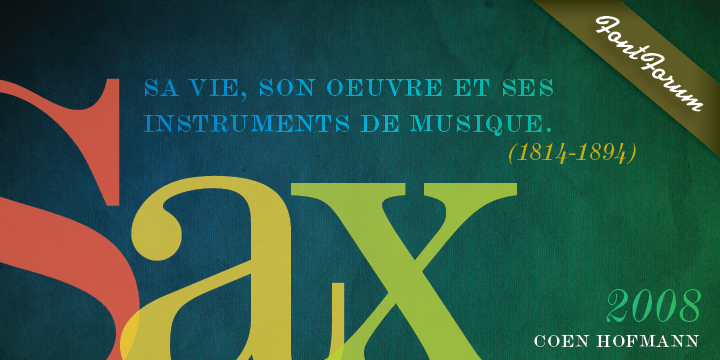 Sax Font Poster 1