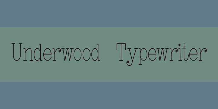 Underwood Typewriter Font Poster 2