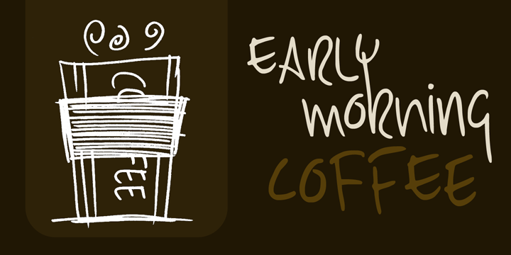 Early Morning Coffee Font Poster 1