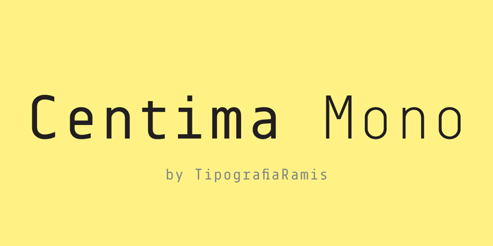 Centima Mono Font Poster 1