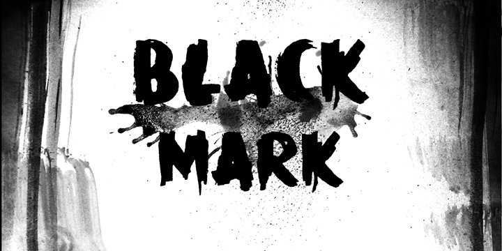 Black Mark Font Poster 1