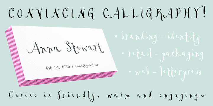 Cerise Font Poster 4
