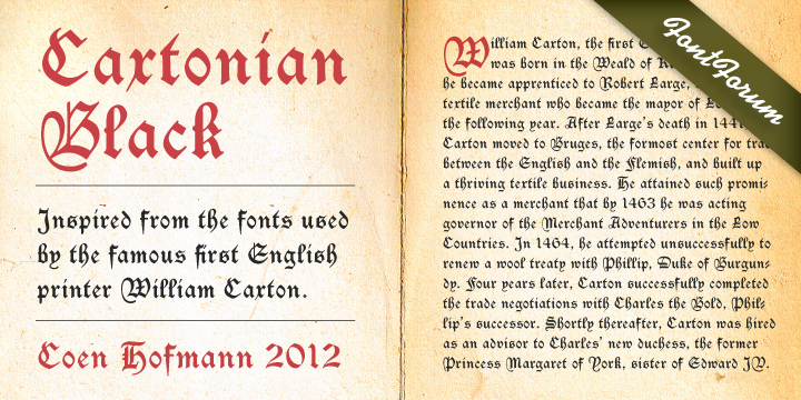 Caxtonian Black Font Poster 1