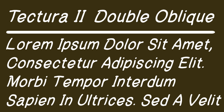 Tectura II Font Poster 5