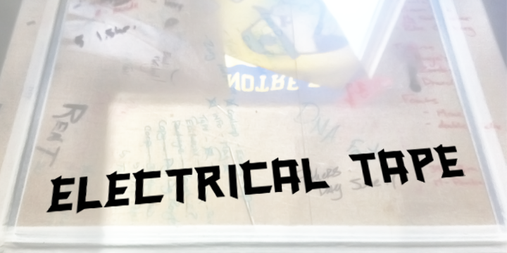 Electrical Tape Font Poster 1