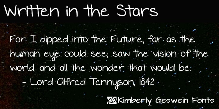 Written In The Stars Font Poster 1