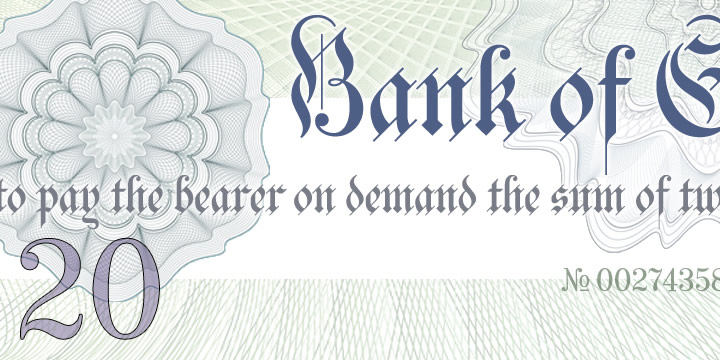 Bank Of England Font Poster 1
