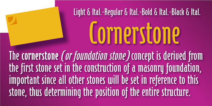Cornerstone Font Poster 2