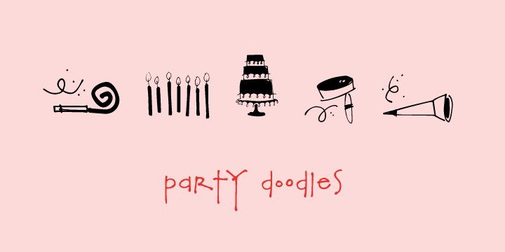 Party Doodles Font Poster 1