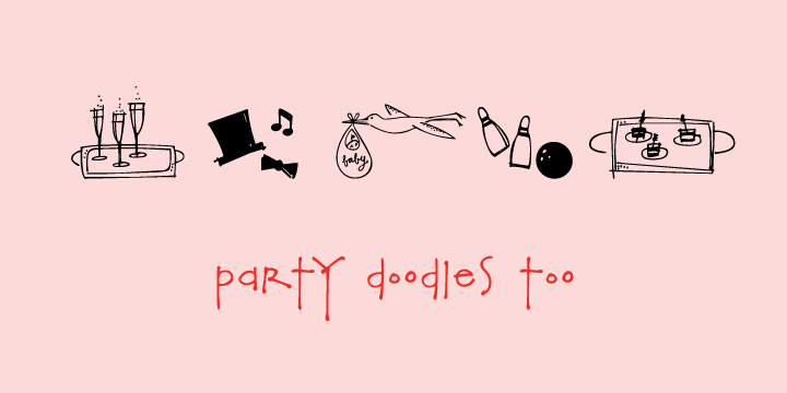 Party Doodles Too Font Poster 2