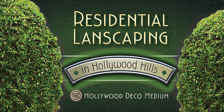 Hollywood Deco SG Font Poster 6