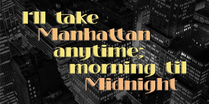 Manhattan Midnight Font Poster 3