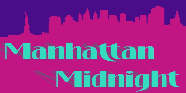 Manhattan Midnight Font Poster 4