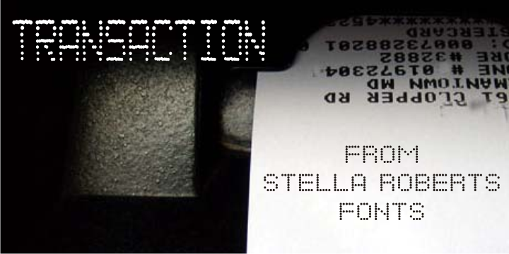 Transaction SRF Font Poster 1