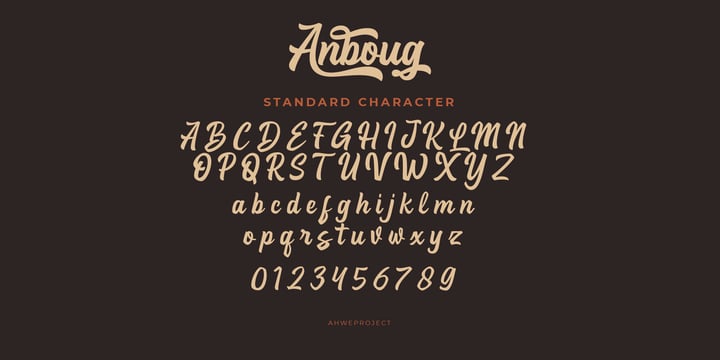 Anboug Font Poster 2