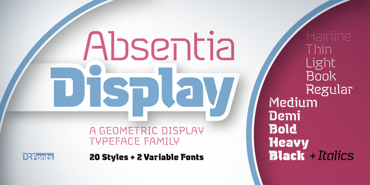 Absentia Display Font Poster 1