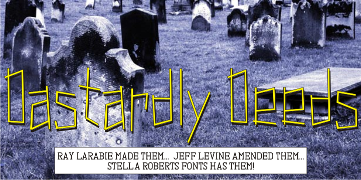 Dastardly Deeds SRF Font Poster 1
