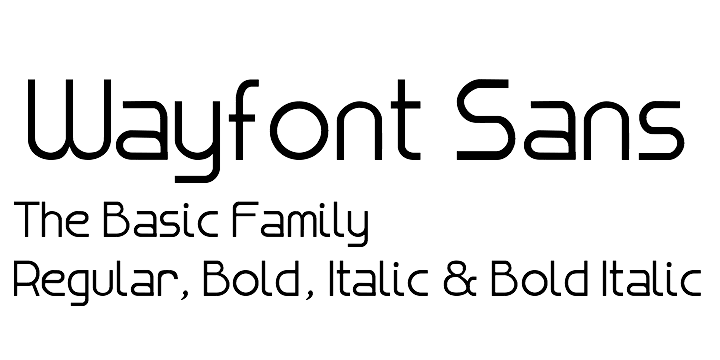 Image of Wayfont Sans Bold Italic Font