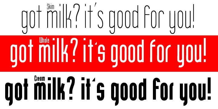 Got Milk Font Poster 1