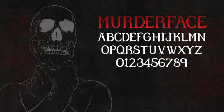 Murder Face Font Poster 1