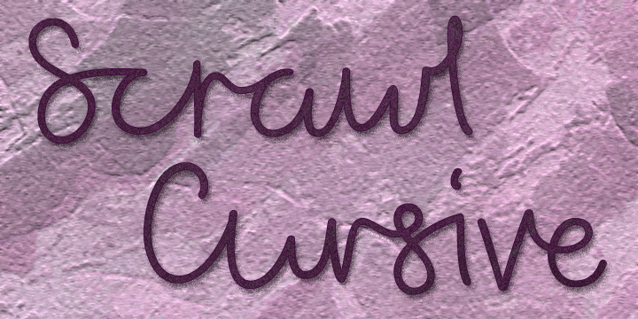 Scrawl Cursive Font Poster 1