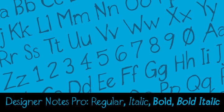 Designer Notes Pro Font Poster 1