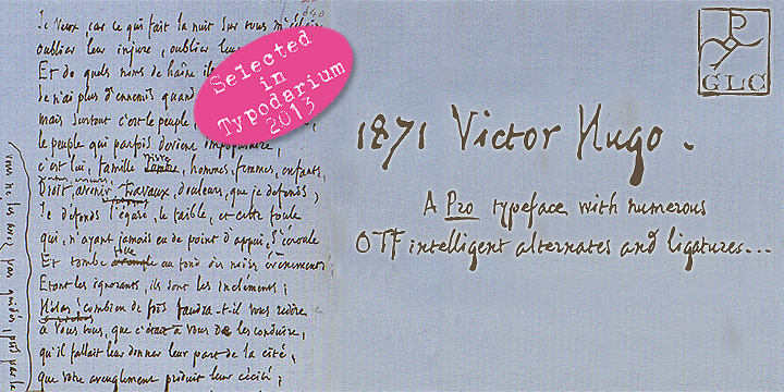 1871 Victor Hugo Font Poster 1