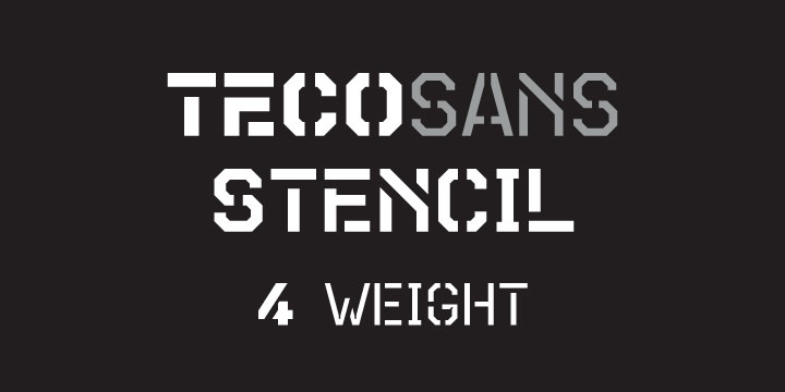 TecoSans Stencil Font Poster 1