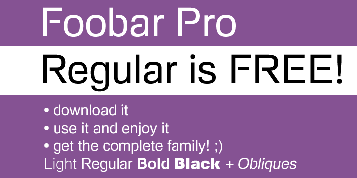Foobar Pro Font Poster 5