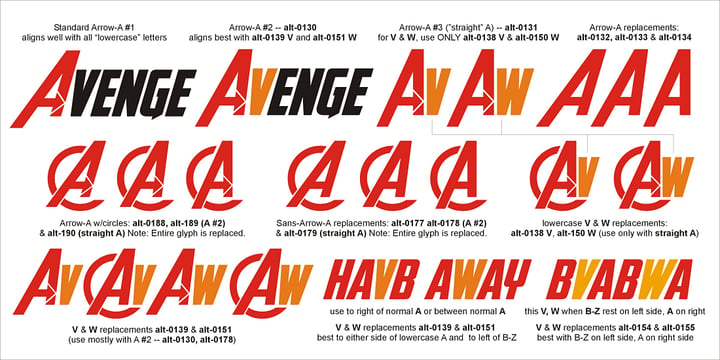 Avengeance Font Poster 5