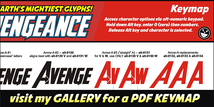 Avengeance Font Poster 4