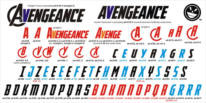 Avengeance Font Poster 3