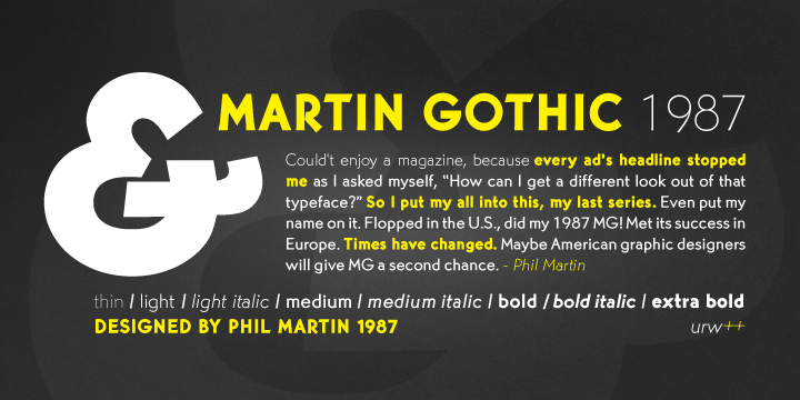 Martin Gothic Font Poster 1
