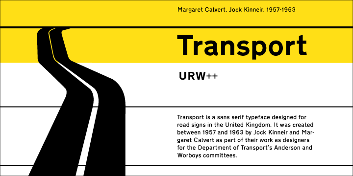 Transport Font Poster 1
